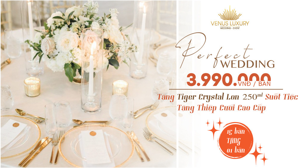 KHUYẾN MÃI TIỆC CƯỚI 3,990,000 Đ/BÀN